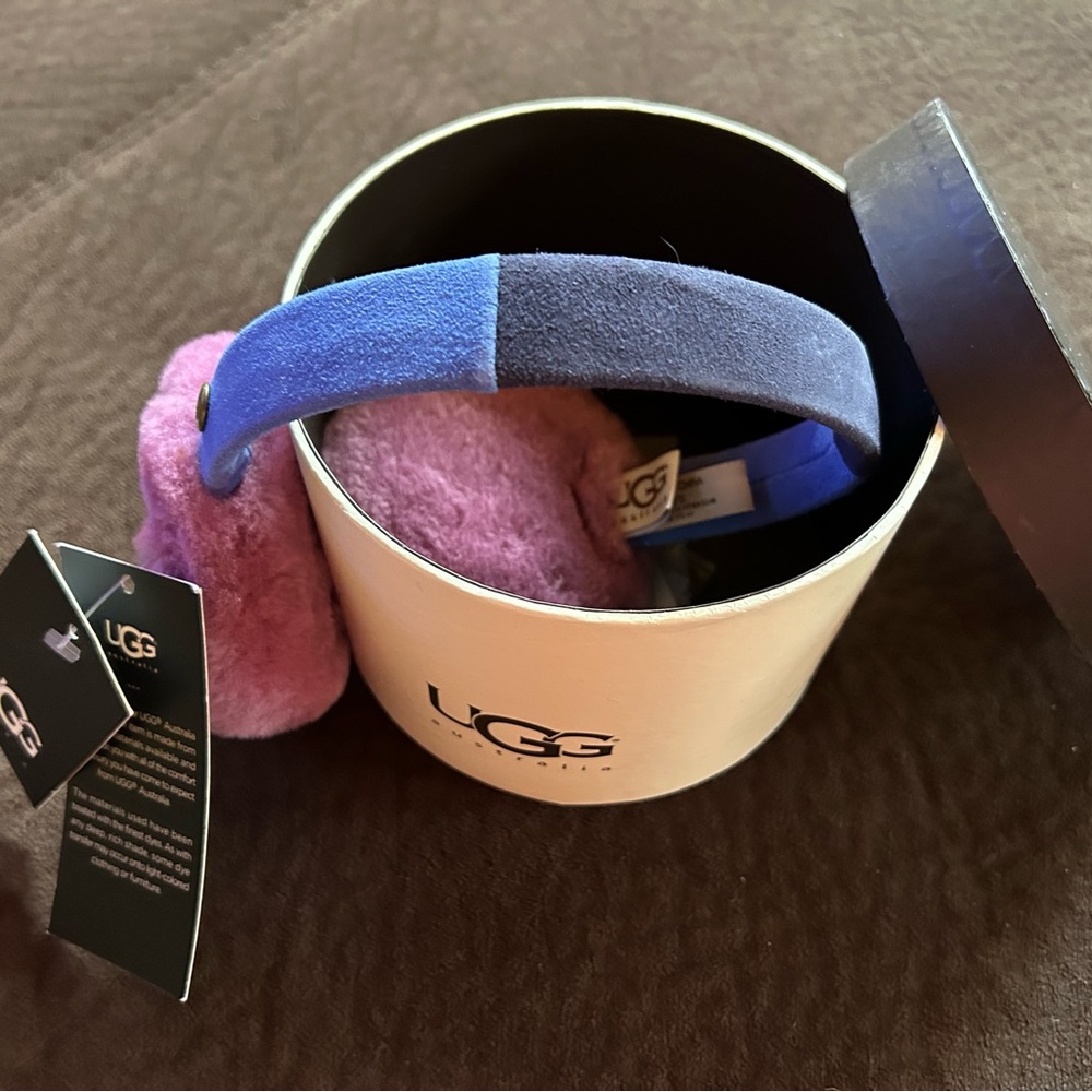 *Stylish & Cute* UGG Purple and Blue Earmuffs, kids OS, NWT, sequin accents